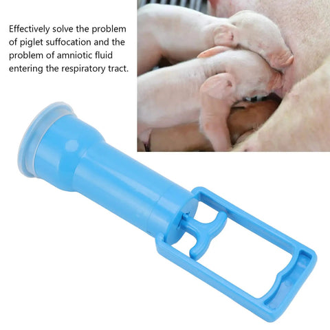 PP Material Piglet Breathing Pump For Newborn Piglets, Easy Use Manual Ventilator For Pig Farm, Sputum Suction And Amniotic Fluid Pumping Device, Rebreather Tool For Livestock Husbandry And Farm Care, blue PP hand pump