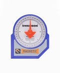 No Sweat Magnetic Angle Finder With Dial Pitch And Slope Gauge, V Grooved Ceramic Magnet Base for precise angle measurement.