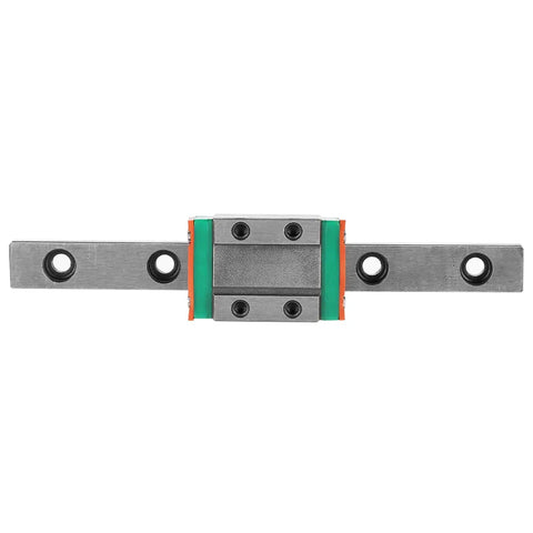LML9B 100mm Miniature Linear Motion Rail Kit for CNC Machines and 3D Printers, top view showing block and rail with 4-point connection.