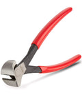 8 Inch End Cutting Pliers For Nails Screws Wires And Staples With Induction Hardened Blades And Overhanging Jaws Flush Rivet For Clean Cuts Beefy Red Hand Tool
