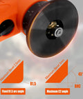 Close-up of Hot Deal On This Snazzy Two In One Mini Pneumatic Chamfering Machine showing R1.5 blade and bevel angle markings.