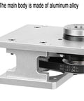 Heavy Duty Hollow Rotary Platform With Adjustable Belt Tension For 86 Stepper Motors To Nail Dead On Positioning and visible anodized aluminum body details.