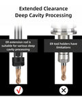 Heavy Duty Er Collet Extension Rod For Milling Machine And Lathe Pro Grade Precision Threading Build Tough Cnc Tool Holder Adapter with deep cavity processing illustration