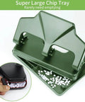 Heavy Duty Three Hole Punch For Binder With Large Chip Tray, 40 Sheet Capacity, Fifty Percent Less Effort Lever in Green