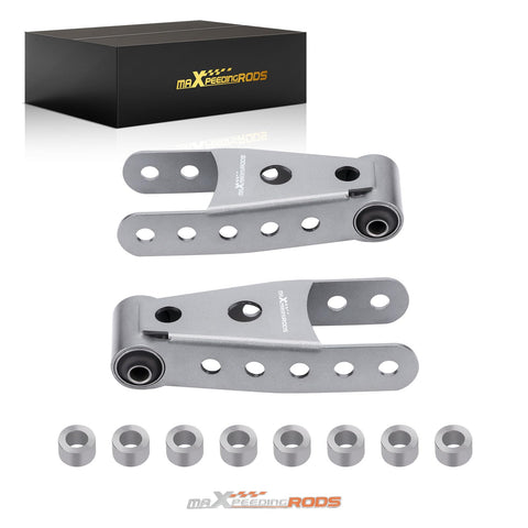 2 To 3 Inch Adjustable Lowering Shackle Kit For Silverado 1500 And Sierra 1500 Trucks Rear Drop Shackles layout