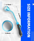 Versatile 19 Inch Detachable Sprayer Wand With 1000 Hole Gentle Rain Shower showcasing size details and dimensions