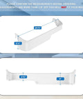 Beefed Up Door Bin Rack Replacement 240337901 For Frigidaire And Kenmore Refrigerators Durable Non OEM Part with dimensions.