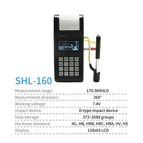 Portable Digital Leeb Hardness Tester With LCD Display And Real Deal Metal Testing, features LCD screen and impact device.