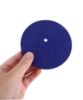 Hand holding a blue Youth Fencing Epee Hand Guard from the 2 Pack Lightweight Training Shields for Practice and Competition.