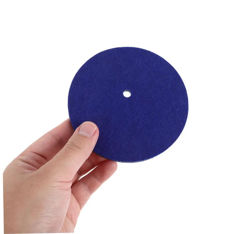 Hand holding a blue Youth Fencing Epee Hand Guard from the 2 Pack Lightweight Training Shields for Practice and Competition.