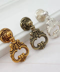 Antique Bronze Zinc Alloy Dresser Knob Set And Drawer Pull Handles For Cabinets Doors Vintage Cabinet Hardware displayed on white surface