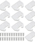 White Plastic Drawer Slides Featuring Five Hole Track Guides Plus Screws For Quick Center Mount Setup Smoothes Sticky Tracks Takes The Wobble Out And Gets Your Cabinets Running Like New in a 10 pack with screws.