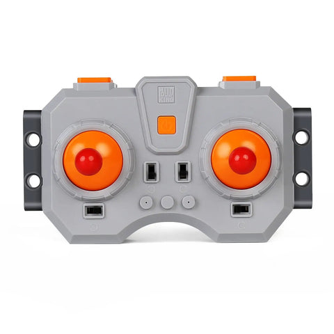 Slick Hopped Up Power Module Kit Compatible With Building Block Models Featuring Six Channel Rechargeable remote control unit with orange buttons.