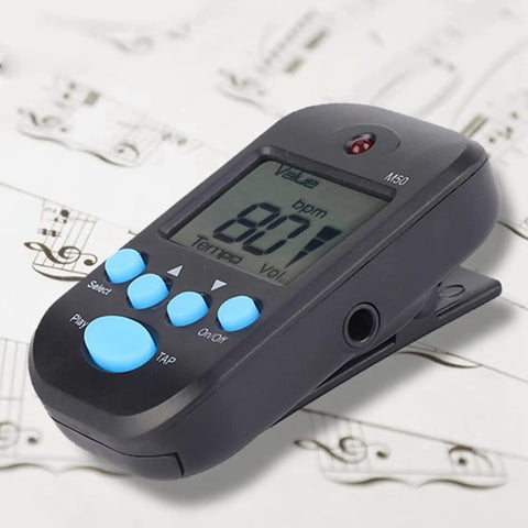 Mini LCD Digital Metronome With Clip And Lanyard Hole Pocketable Tempo Device For Guitar Piano Drums Black 6 X 3.5 X 1.5 Cm