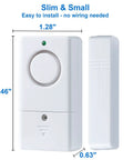 Home Window And Door Alarm With Chime Two Modes Chime And Alarm Easy Install 8 Pack For House Office Store RV dimensions and size