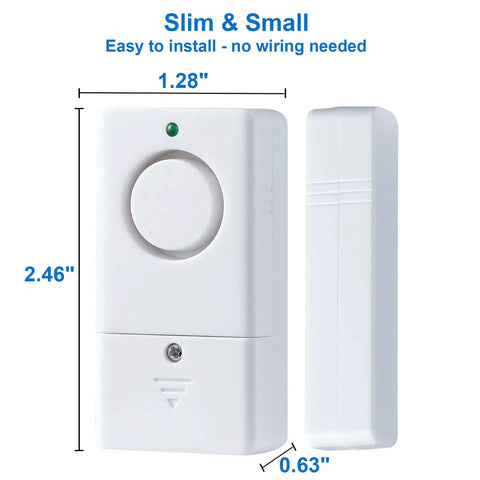 Home Window And Door Alarm With Chime Two Modes Chime And Alarm Easy Install 8 Pack For House Office Store RV dimensions and size