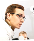 Man wearing glasses possibly needing DIY Replacement Glasses Arms Temples Kit For Easy Installation And Quick Frame Repairs Durable Universal Eyeglasses Legs