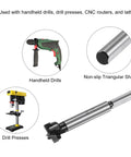 Premium 18mm Forstner Drill Bit With Tungsten Carbide Tip And 8mm Shank For Accurate Hinge Hole Drilling In Woodworking, triangle shank design.