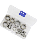 Xmaxx 6S 8S 1 Of 5 Stainless Steel Truck Ball Bearing Kit With Plastic Box Easy Installation High Precision RC Accessories Heavy Duty Corrosion Resistant Bearings For Maximum Stability And Long Lifespan On Rugged 1 Of 5 Scale RC Trucks, plastic box open