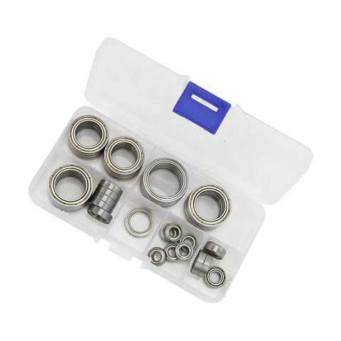 Xmaxx 6S 8S 1 Of 5 Stainless Steel Truck Ball Bearing Kit With Plastic Box Easy Installation High Precision RC Accessories Heavy Duty Corrosion Resistant Bearings For Maximum Stability And Long Lifespan On Rugged 1 Of 5 Scale RC Trucks, plastic box open