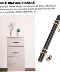 Aluminum Alloy Drawer Handles And Cabinet Pulls Kit, Easy Install Cup Knobs, Black handle on dresser with plants