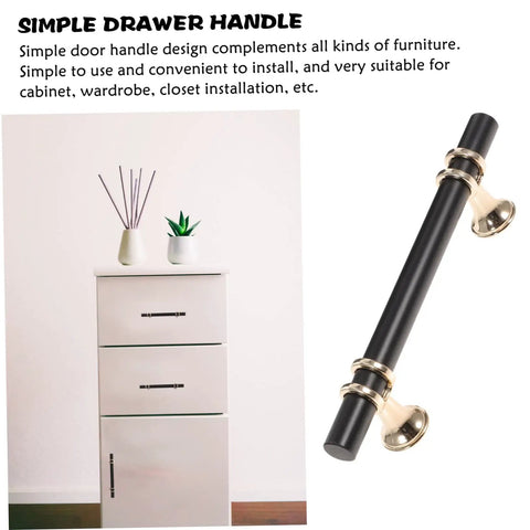 Aluminum Alloy Drawer Handles And Cabinet Pulls Kit, Easy Install Cup Knobs, Black handle on dresser with plants