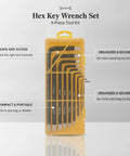 Top Grade 9-Piece Hex Key Wrench Set In Durable PVC Case Perfect For Furniture Assembly And Equipment Repair You Need This Slick Tool Kit To Keep Your Gear Organized And Ready When You Need It.