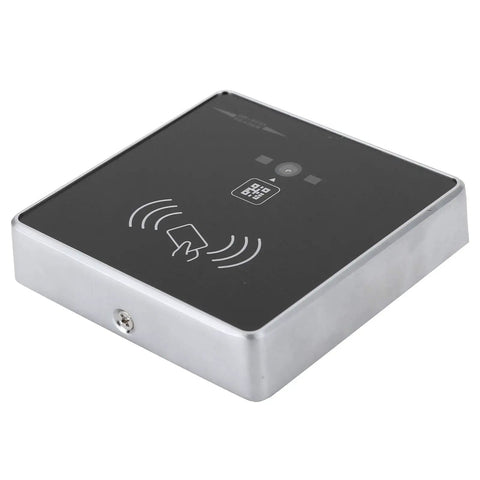 2D QR Access Control Card Reader And Barcode Scanner For Wiegand RS232 RS485 TTL with silver casing and touch panel design