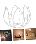 DIY Flower Wire Light Cage Frame For Pendant Lamps Built From Heavy Duty Iron, white iron design, suitable for ambient lighting.