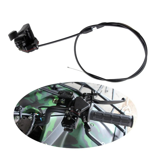 Seven Eighths Inch Twenty Two Millimeter Thumb Throttle Cable Assembly For ATV Quad Go Kart Pit Bike From FiftyCc To Two Hundred FiftyCc Fits Most Chinese And Japanese Brands