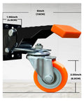 Heavy Duty 2.5 Inch Swivel Casters Set Of 4 For Industrial Workbenches with lift and lock foot pedal and side mount