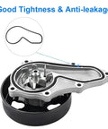 No Sweat Heavy Duty Engine Water Pump With Fresh Cooling Gasket Kit For Acura Tsx Honda Accord Crv Element No Mess Drop In Replacement Upgrade, showing aluminum body and gasket.
