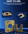 Rear Axle Bearing Puller And Install Tool Kit With 40mm Bearing Driver And Adapter Plate For ABS Tone Ring Removal and Installation Compatible With Toyota 4Runner Tacoma Hilux T100 Tundra showing adapter plates and hardware