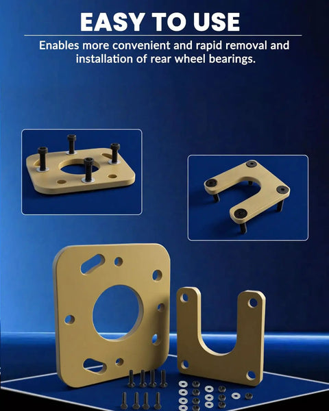 Rear Axle Bearing Puller And Install Tool Kit With 40mm Bearing Driver And Adapter Plate For ABS Tone Ring Removal and Installation Compatible With Toyota 4Runner Tacoma Hilux T100 Tundra showing adapter plates and hardware