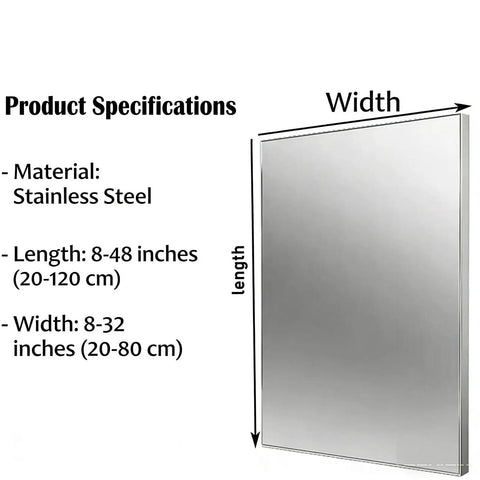 Heavy Duty Magnetic Heat Shield Mat Self Adhesive For Kitchen Setup Custom Cut Fireproof Aluminum Insulation Panel showing stainless steel specs.