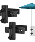 Rugged Deck Railing Umbrella Stand Clamp For Patio Fence Mount Adjustable Post Parasol Holder For Outdoor Balcony Porch