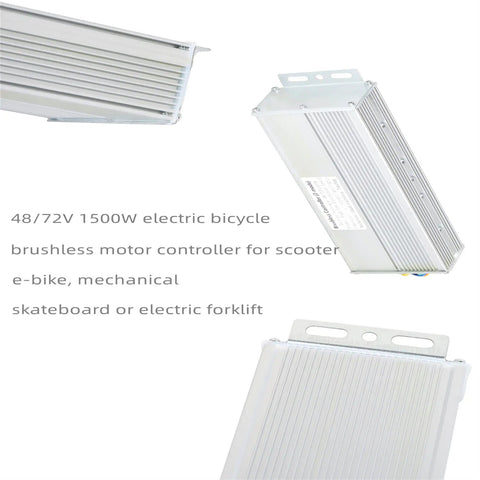 Dual Voltage 48V 72V 1500W Brushless DC Motor Controller For E-Bikes And Scooters, 2-Mode Square Wave Controller Replacement.