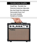 Cool Shape 4 String Electric Bass Guitar Kit With 20W Amplifier For Beginners showing portable amplifier in black design