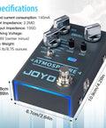 Digital Reverb Guitar Pedal With Nine Modes Including Spring Church Plate Shimmer And More MOD Control And Trail Bypass Atmosphere R14 on specifications background