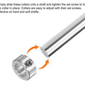 Beefy Heavy Duty Shaft Collar With 3/4 Inch Bore, 1-1/4 Inch OD, 9/16 Inch Width, 304 Stainless Steel Set Screw Ring For Wheelbarrow Axles, Gearboxes, And Machine Tools, Durable Spacer And Positioning Collar on steel shaft