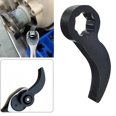 Heavy Duty Crowbar Adapter For Three Eighths Inch Drive Ratchets With Flexible Ratcheting Angles, chrome vanadium steel