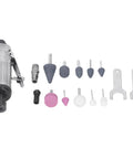 Heavy Duty Pneumatic Die Grinder Kit Featuring 22000 Rpm Air Powered Motor And Ten Piece Grinding Head Set for metalwork tasks.