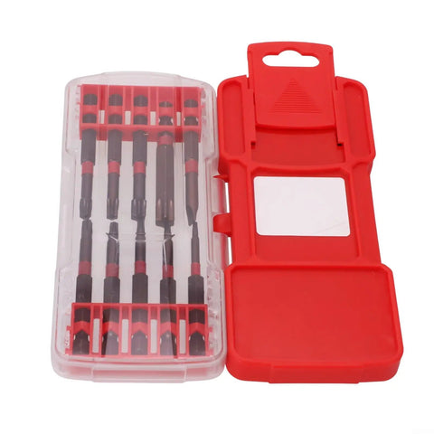 Top Notch 20-Piece Screwdriver Bits Set With Storage Box Featuring Magnetic Drill Bit Holder Kit For Torx Star Hex And Slotted Flat Head Driver Assortment Built To Last Heavy Duty Metal Construction Perfect For Any Handyman Job. 20-piece set in red storage box