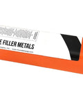 Open orange box with E308L-16 Stainless Steel Welding Electrode 12 In By 3/32 In 2 Lb Pack All Position Welds For 304L And Stabilized Austenitic Stainless Like 321 347 Great For Low Carbon Chrome Nickel Steel extending halfway out