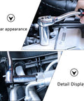 High Performance 4 Piece Steel Impact Socket Adapter And Reducer Kit For Wrenches That Gets Down To Business With Heavy Duty Drivers And Ratchet Tools To Crack Those Stubborn Nuts And bolts Like A Pro On Any Job Site., steel socket adapter on ratchet in engine bay