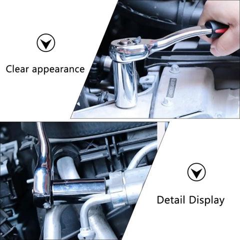 High Performance 4 Piece Steel Impact Socket Adapter And Reducer Kit For Wrenches That Gets Down To Business With Heavy Duty Drivers And Ratchet Tools To Crack Those Stubborn Nuts And bolts Like A Pro On Any Job Site., steel socket adapter on ratchet in engine bay