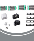 Components of Two Pack 800mm Linear Guide Rails And SFU1605 800mm Ball Screw With BF12 BK12 End Support Kit