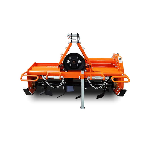 37 Inch 3 Point Rotary Tiller Attachment For Category 1 Tractors PTO Driven Cultivator With 540 RPM Gearbox front view