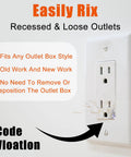 Six Pack One Half Inch Single Gang Outlet Box Extenders With Twenty Screws For Receptacles And Switches Blue Keeps Walls Neat And Flush
