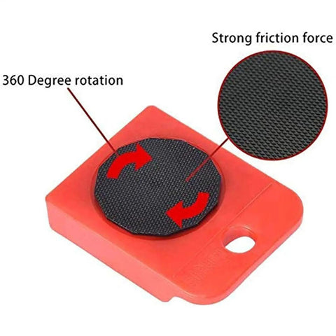 Close-up of a Heavy Duty Furniture Lifter With Non Slip Pads, showing its rotating pad for easy furniture movement.